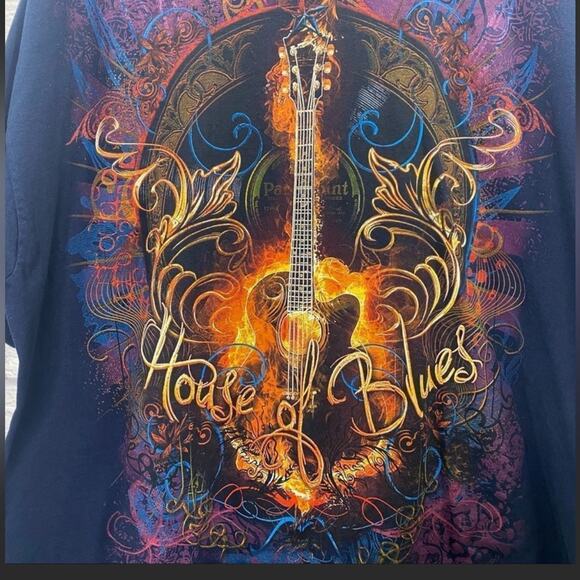 MENS HOUSE OF BLUES ORLANDO AOP GUITAR PRINT Y2K SHIRT SIZE XXL ALL OVER PRINT - Picture 4 of 10